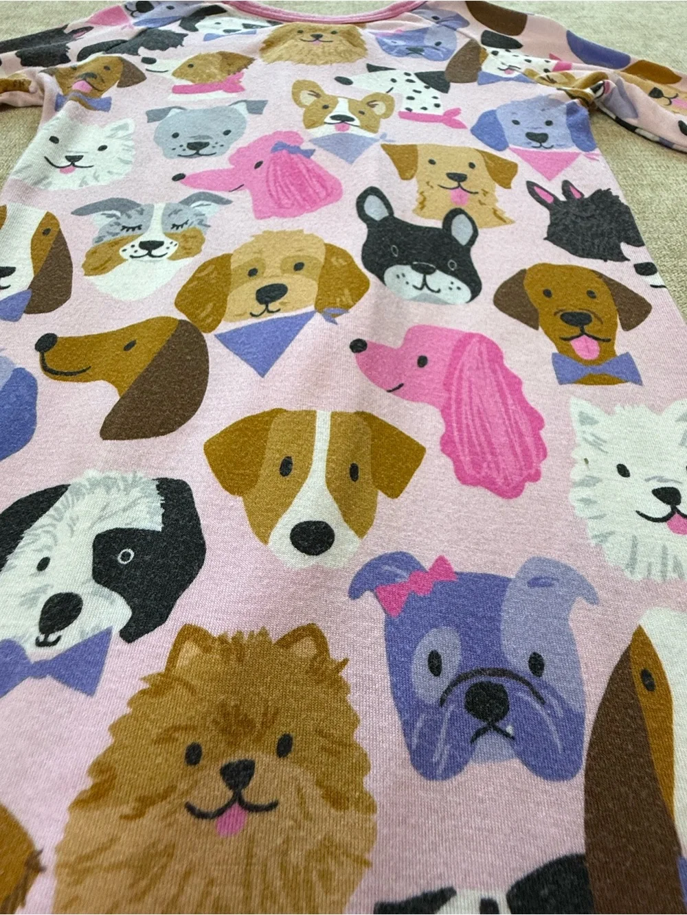 Little Sleepies Pink Puppy Parade Zippy 18-24 Months